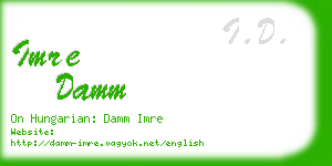 imre damm business card